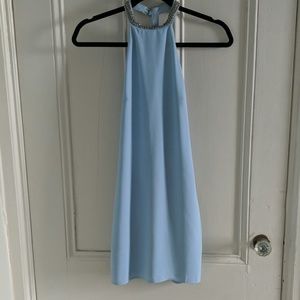 Exposed back mini dress